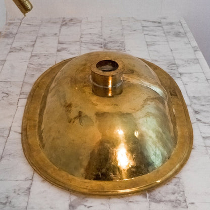 Wood And Brass Handcrafted Bathroom Sink