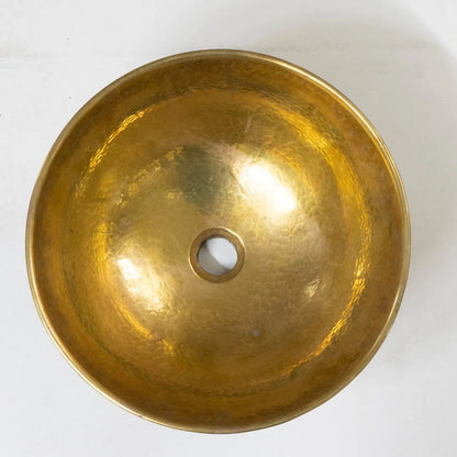 Brass & Wood Vessel Sink, Handmade Bath Bowl