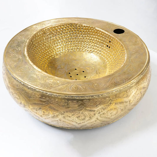 Handcrafted Engraved Oval Vessel Sink