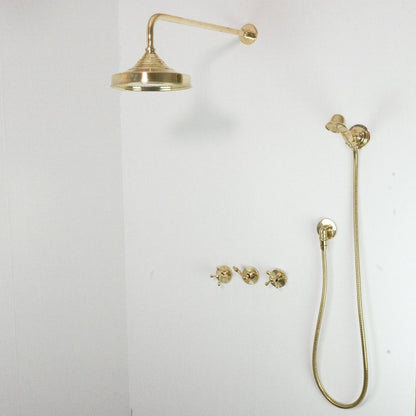 Unlacquered Brass Luxury Shower Heads