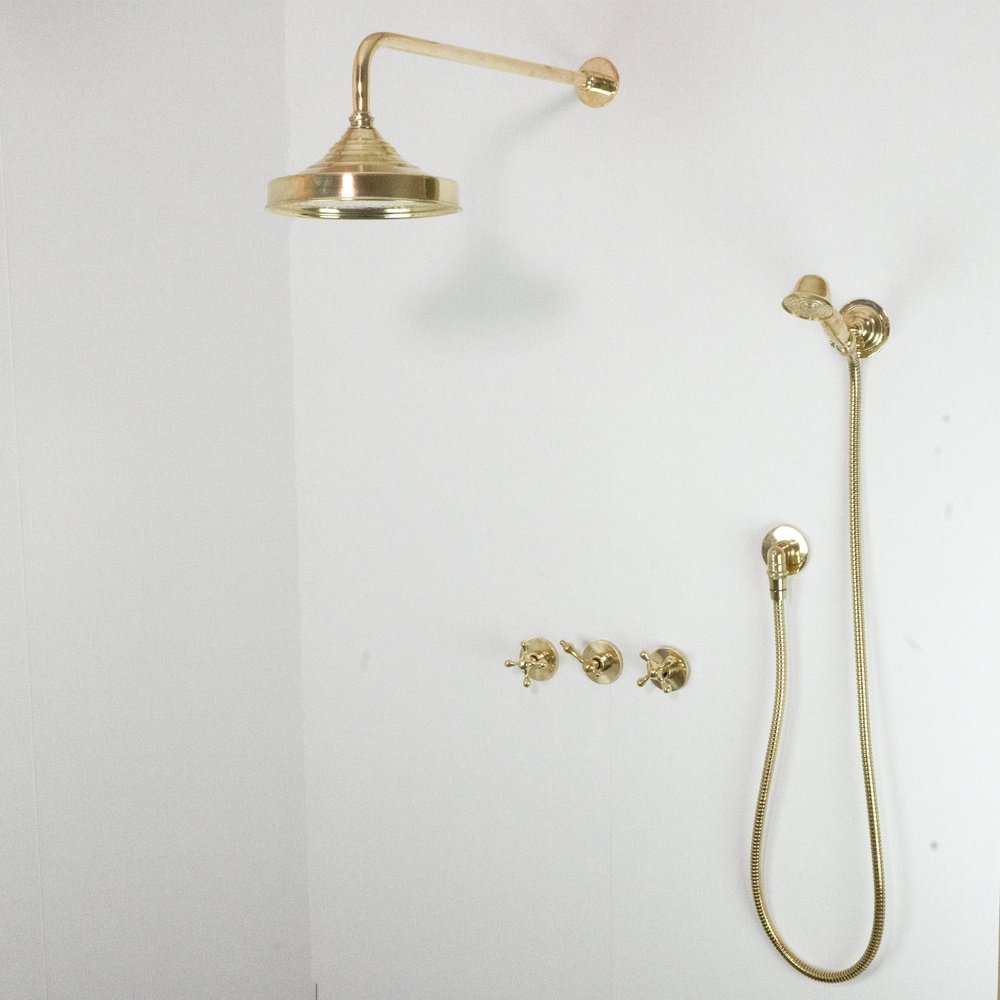 Unlacquered Brass Luxury Shower Heads