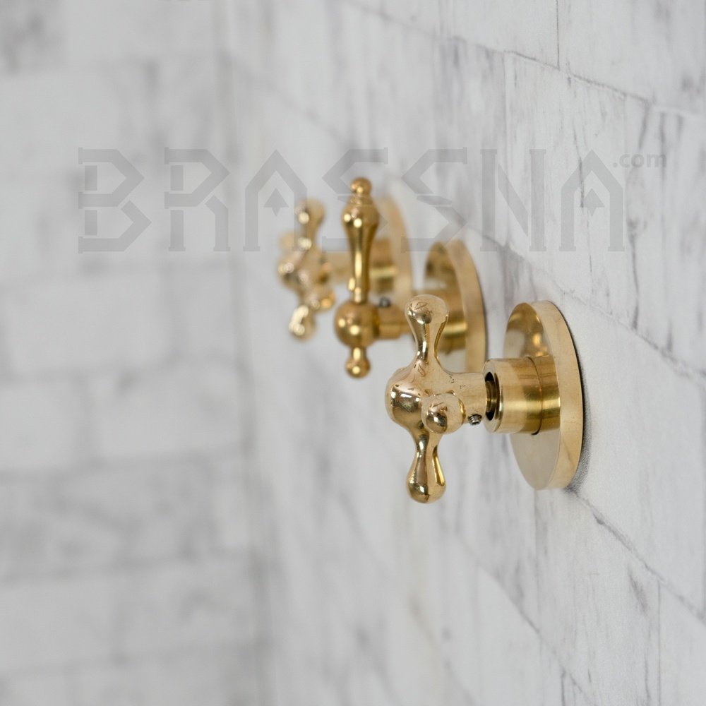 Unlacquered Brass Luxury Shower Heads