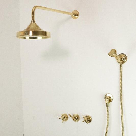 Unlacquered Brass Luxury Shower Heads