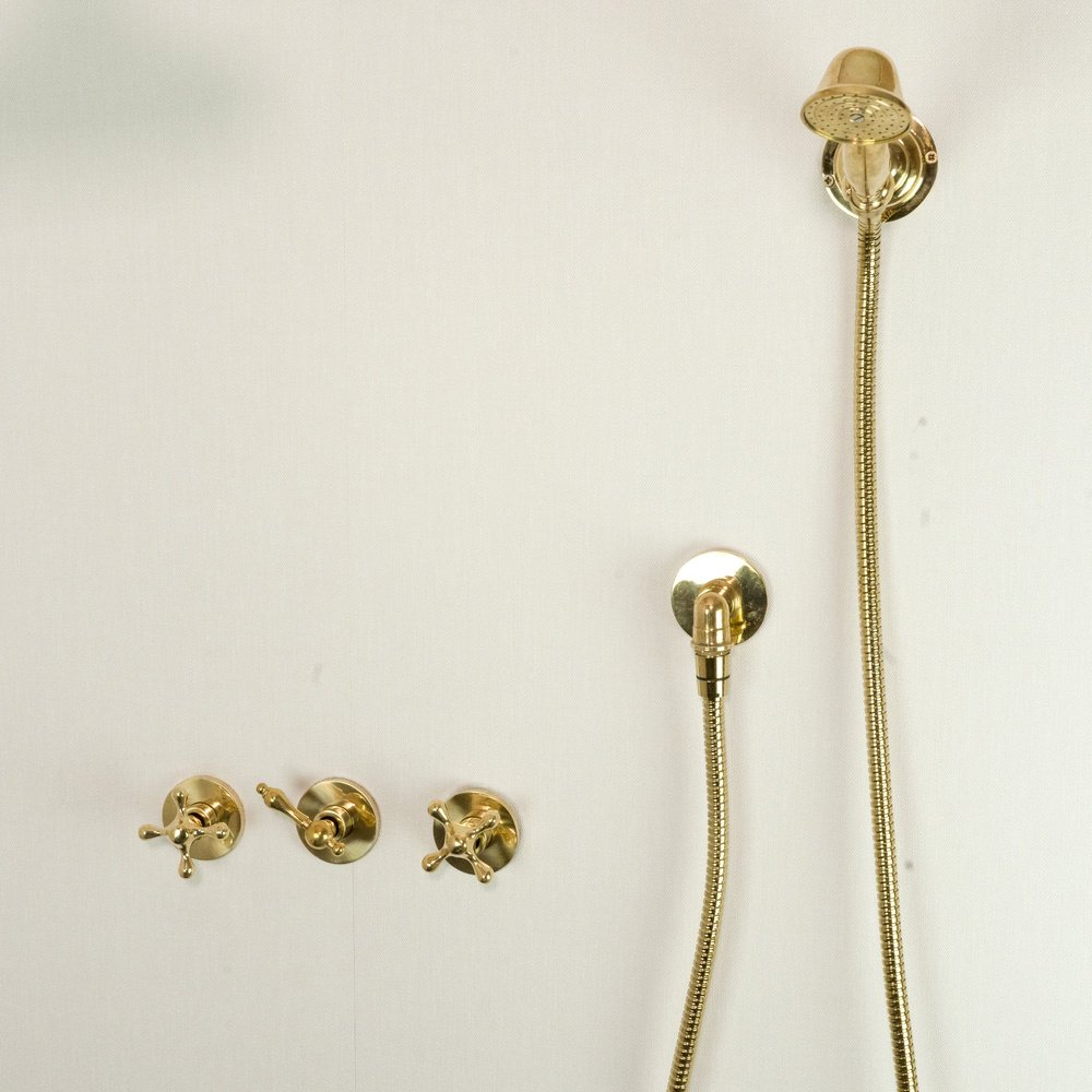 Unlacquered Brass Luxury Shower Heads