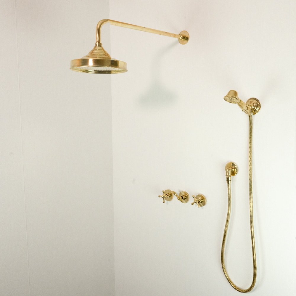 Unlacquered Brass Luxury Shower Heads