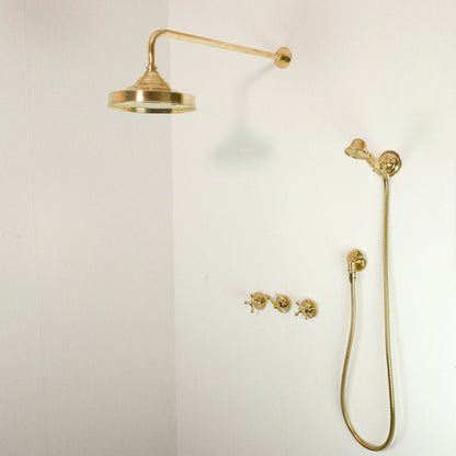 Unlacquered Brass Luxury Shower Heads