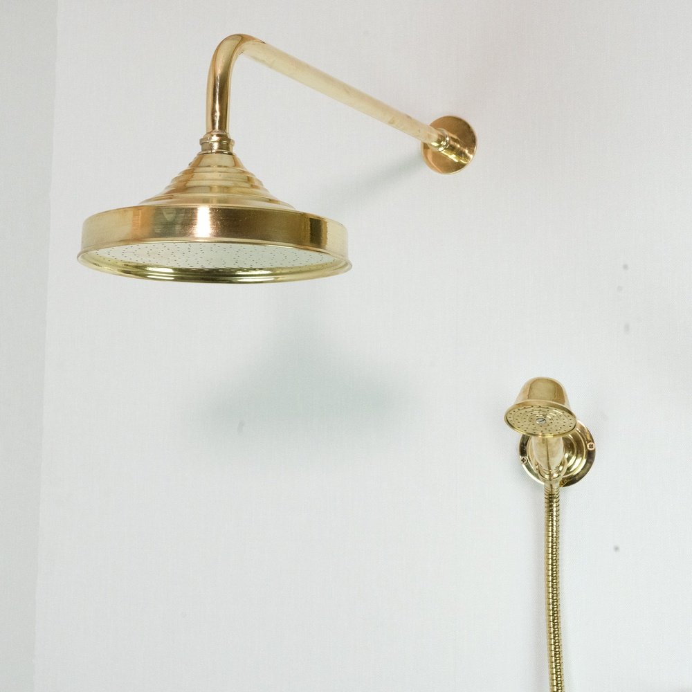 Unlacquered Brass Luxury Shower Heads