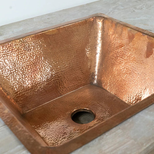 Handcrafted Undermount Hammered Copper Sink