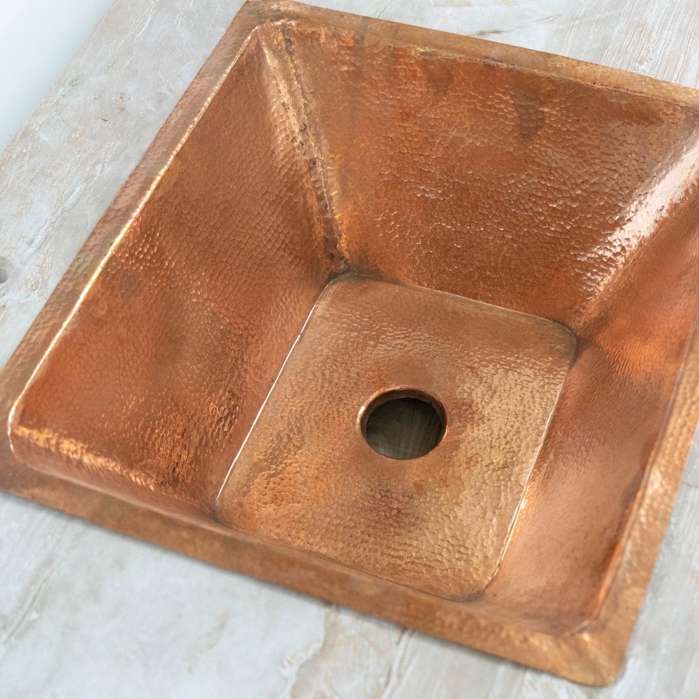 Handcrafted Undermount Hammered Copper Sink