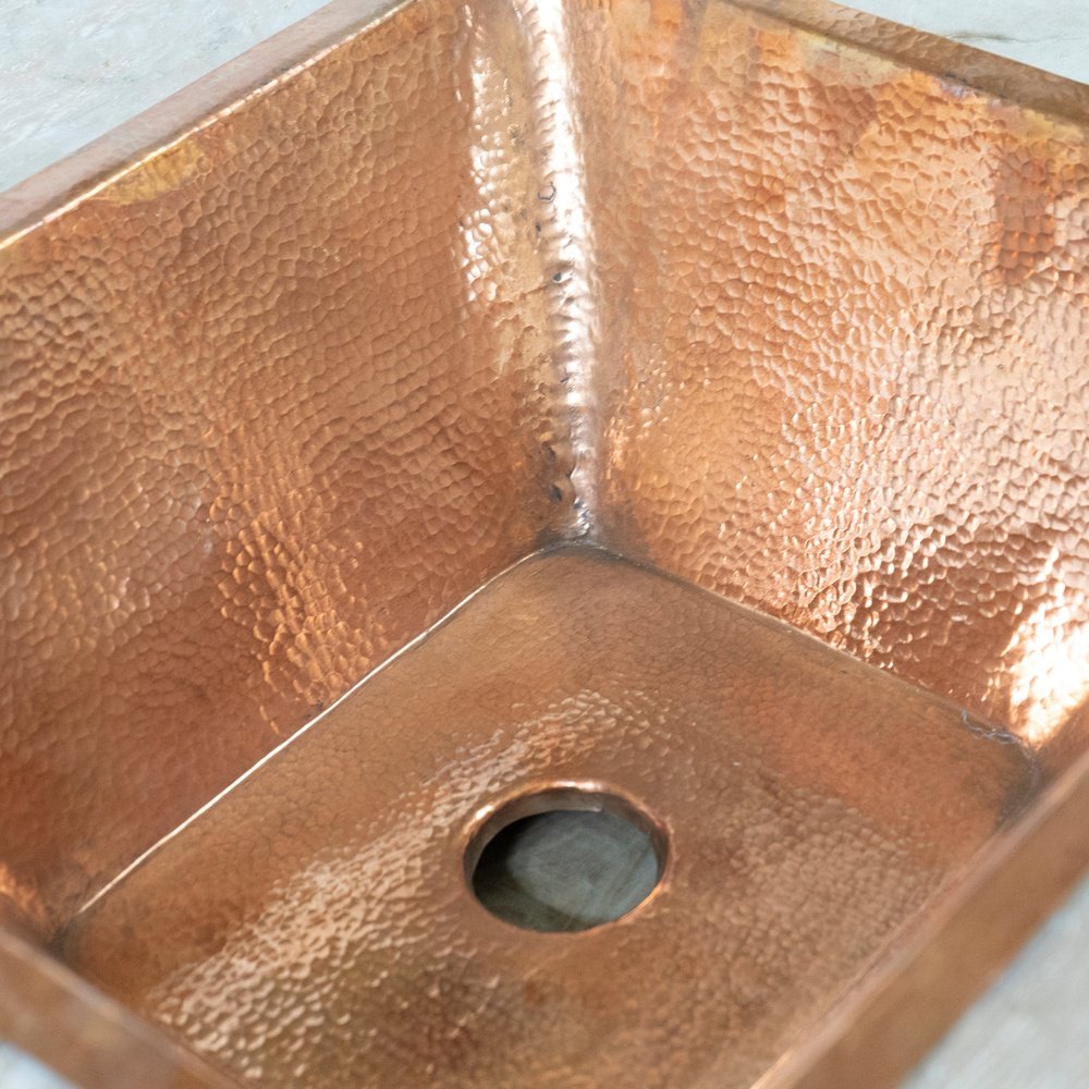 Handcrafted Undermount Hammered Copper Sink