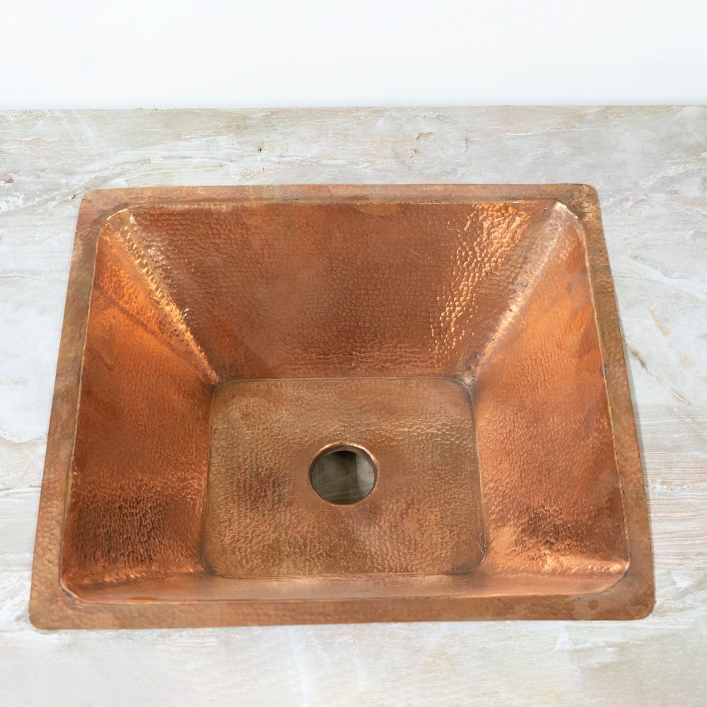 Handcrafted Undermount Hammered Copper Sink