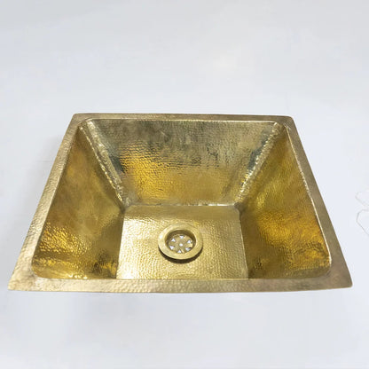 Handcrafted Unlacquered Brass Bathroom Sink