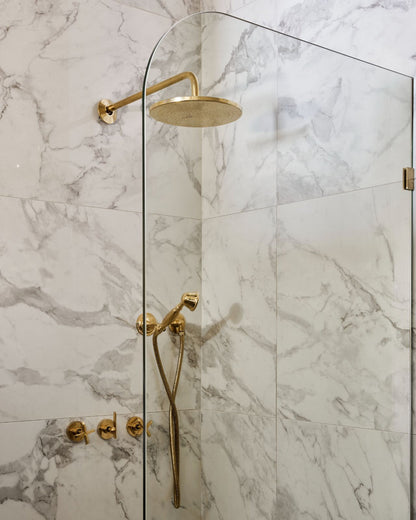 Unlacquered Brass Shower SetHead And handheld Set