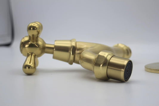 Unlacquered Brass Faucet, Moroccan Handmade Water Tap: A Touch of Moroccan Style for Your Home