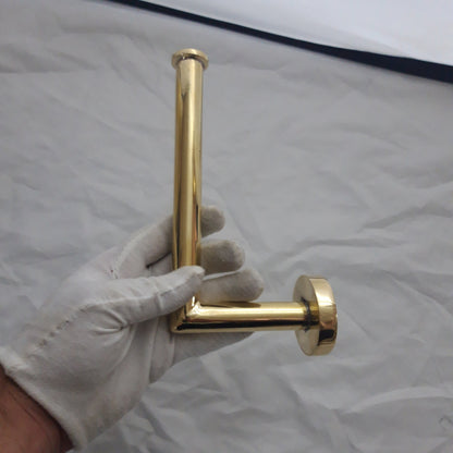 Solid Brass Toilet Paper Holder , shape L Powder Room Roll Holder