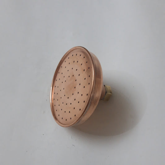 Unlacquered Solid Copper Rain Shower Head, Moroccan Handcrafted Antique Red Copper Showerhead