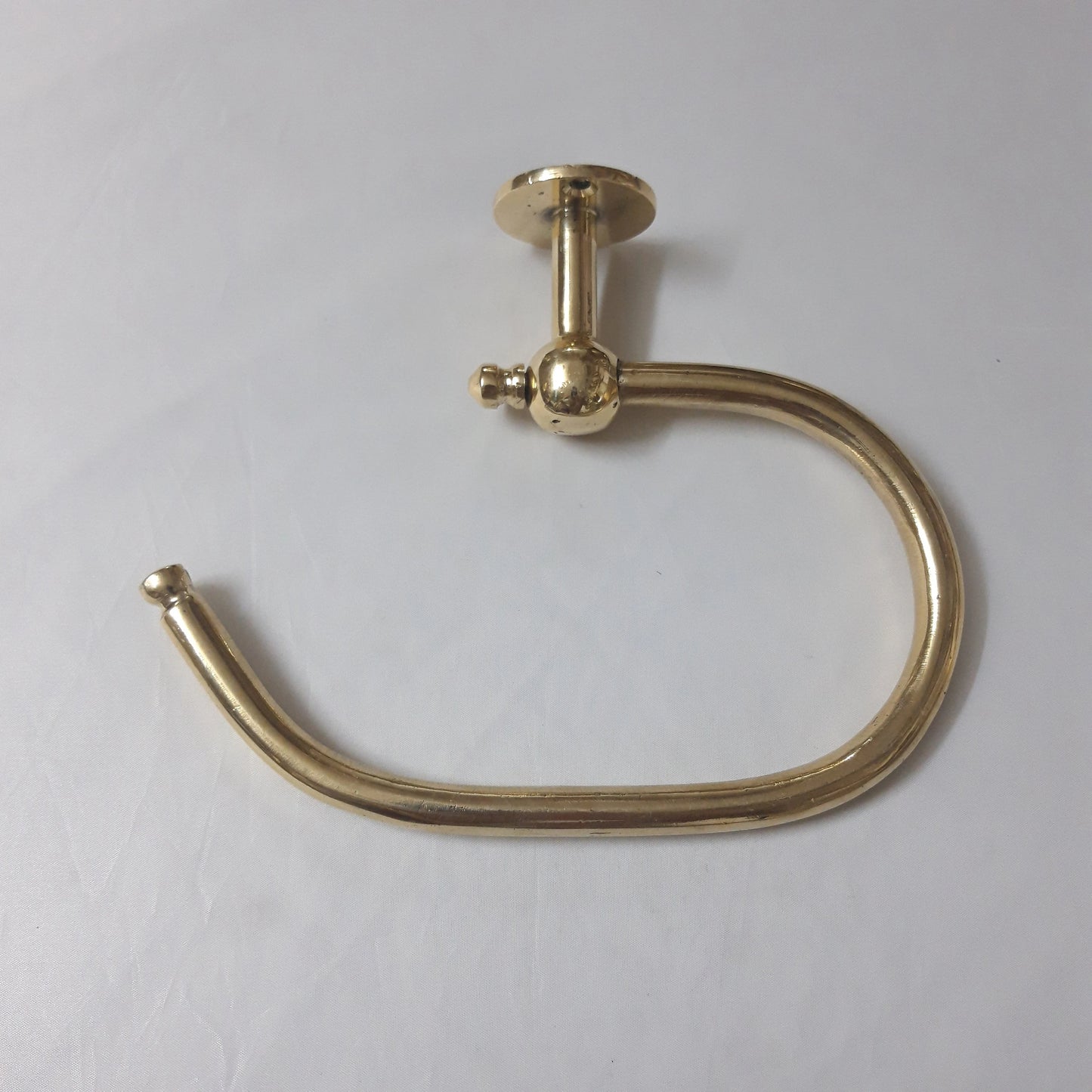 Solid Brass Bathroom Towel Rack, Handcrafted Towel Holder - For Powder Room