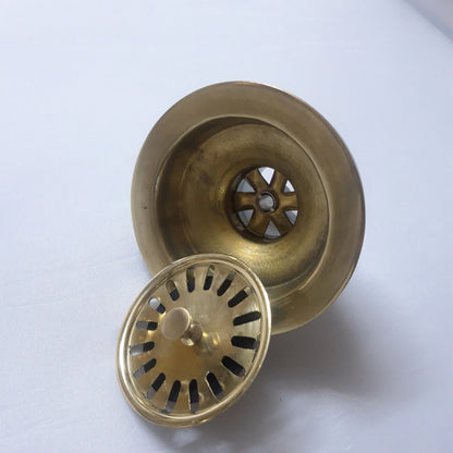 Solid Brass Shallow Cup Basket Strainer, Brass Kitchen Sink Strainer, Sink Waste, Strainer Basket, Drain Cover