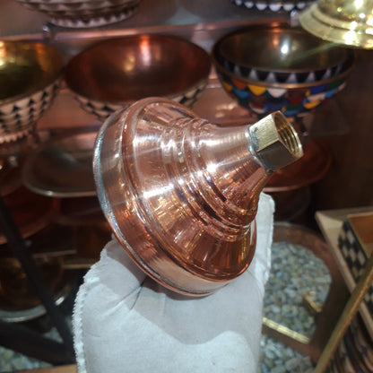 Unlacquered Solid Copper Rain Shower Head, Moroccan Handcrafted Antique Red Copper Showerhead