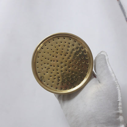 Unlacquered Solid Brass Rain Shower Head, Moroccan Handcrafted Antique Brass Showerhead