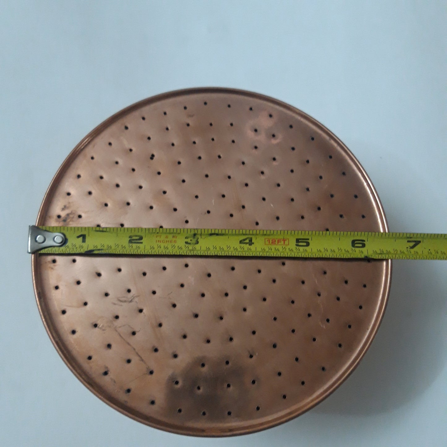 Unlacquered Solid Copper Rain Shower Head, Moroccan Handcrafted Antique Red Copper Showerhead