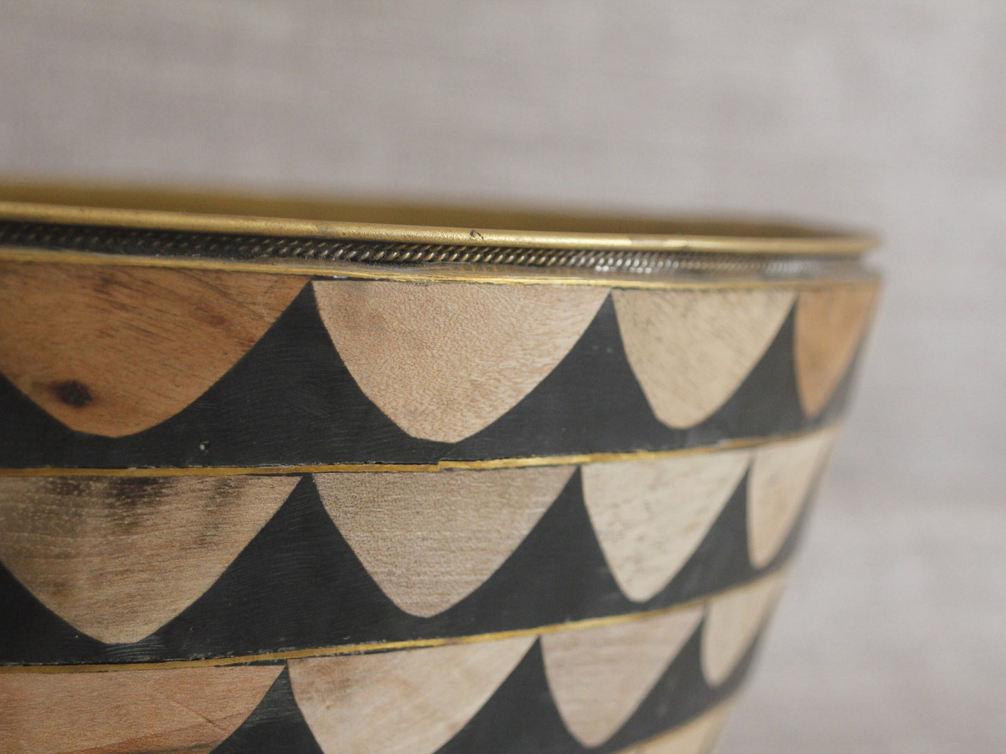 Timeless Elegance: Handmade Moroccan Sink with Brass and Walnut Wood For Bathroom