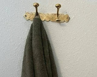 Brass Decorative Wall Hooks Towel Hook-Handcrafted Unlacquered Brass Hooks