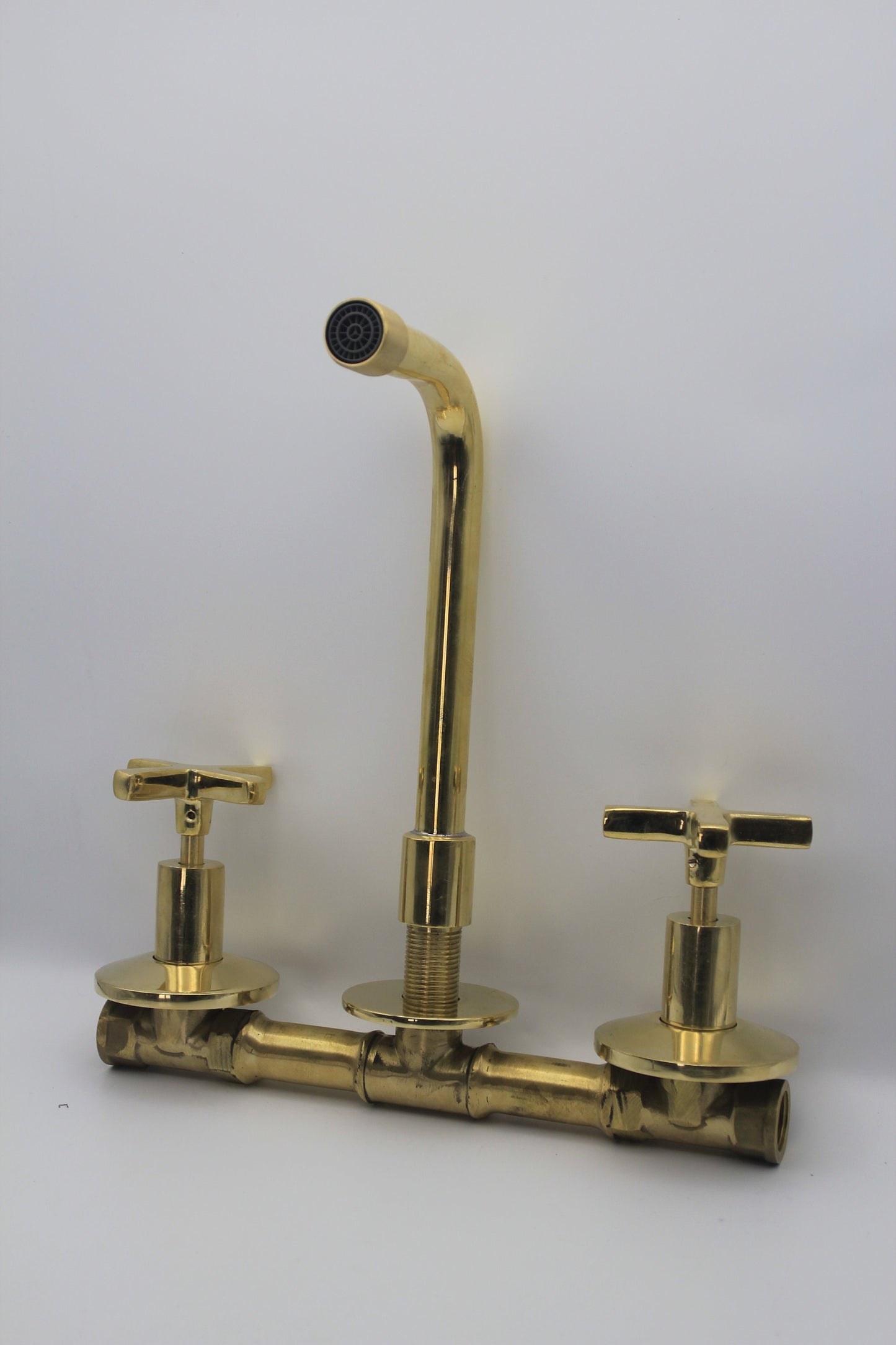 Unlacquered Brass Vintage Wall mounted bathroom faucet,Embrace the Charm of Vintage Style Faucet