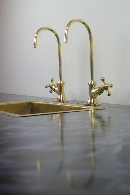 Brass Cold Deck-mount Water Dispenser, Unlacquered Brass Single hole Faucet , Kitchen Faucet Bathroom