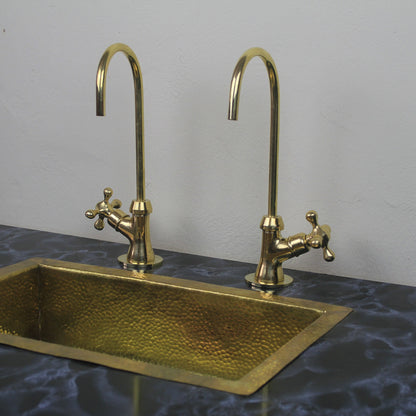 Brass Cold Deck-mount Water Dispenser, Unlacquered Brass Single hole Faucet , Kitchen Faucet Bathroom