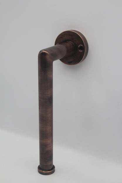 Copper Solid Brass Toilet Paper Holder , shape L Powder Room Roll Holder