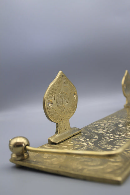 Moroccan Handmade Bathroom Shelf-Engraved Solid Brass Wall Bathroom Shelf