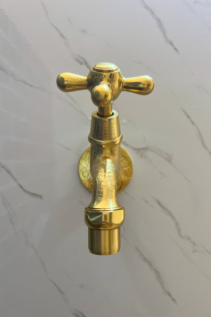 Unlacquered Brass Faucet, Moroccan Handmade Water Tap: A Touch of Moroccan Style for Your Home