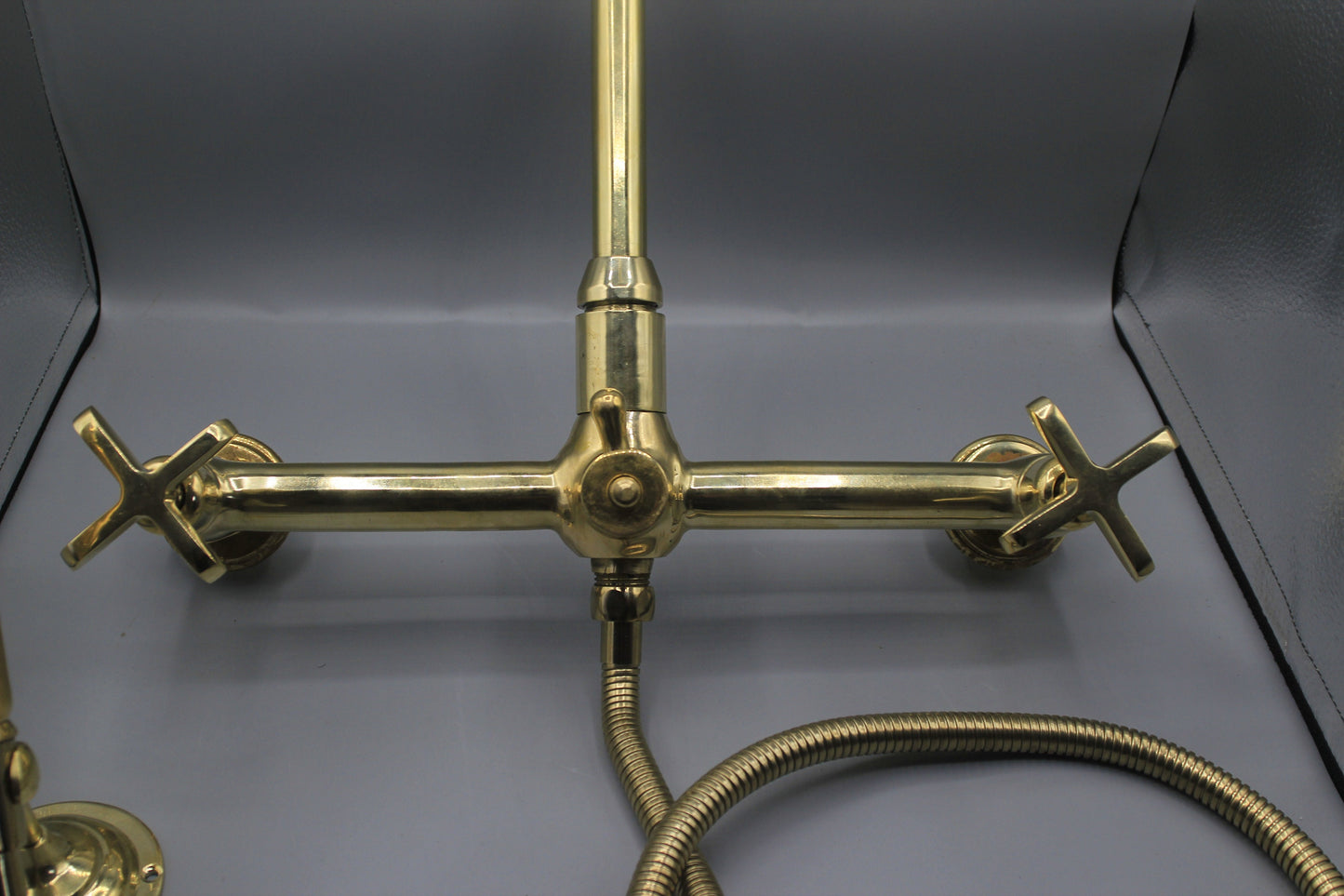 12 inch spread brass faucet with sprayer