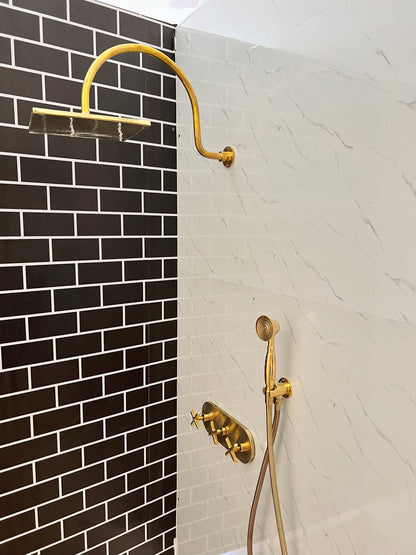 Handcrafted Solid Brass Shower Head And handheld Set,wall mounted shower system