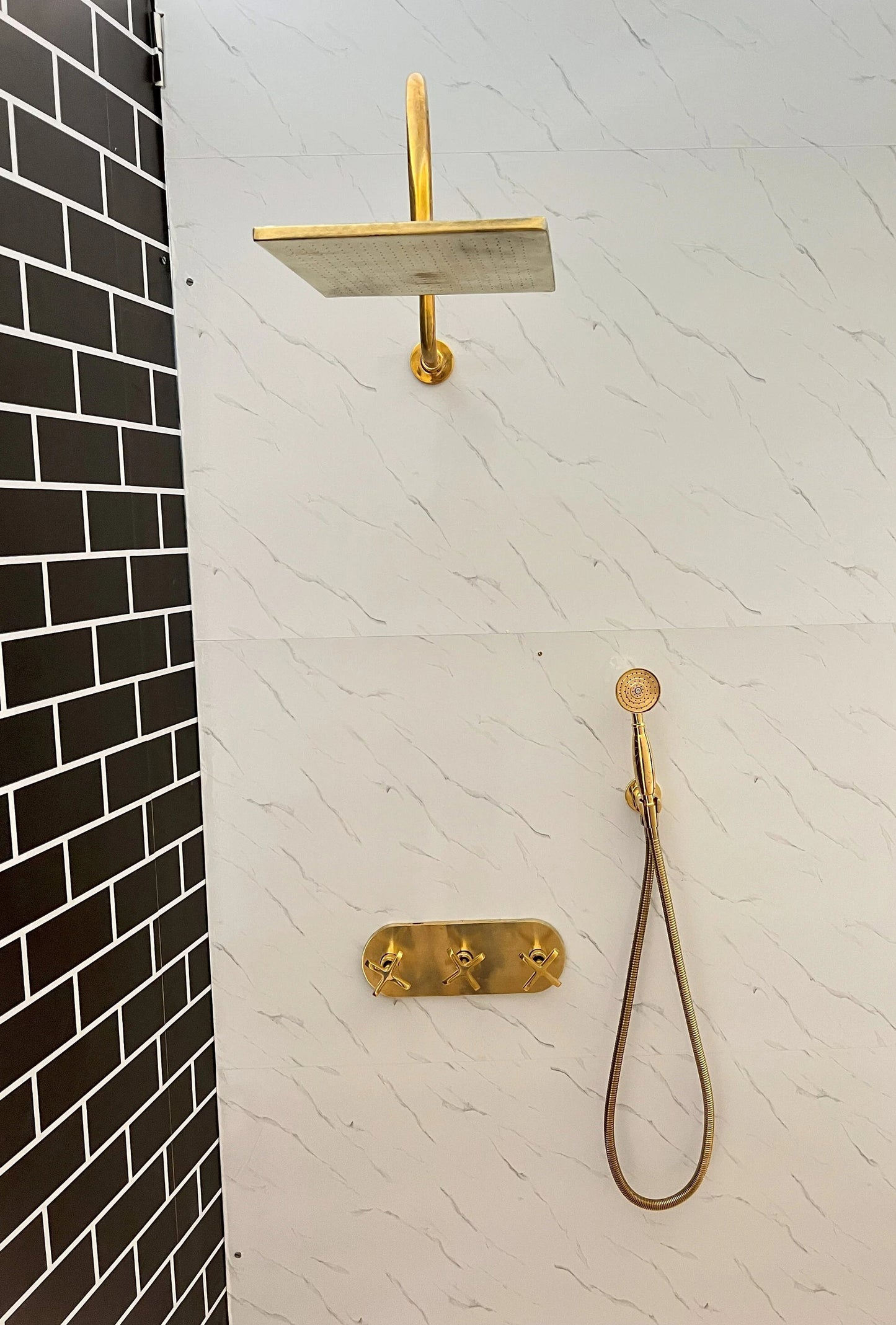 Handcrafted Solid Brass Shower Head And handheld Set,wall mounted shower system