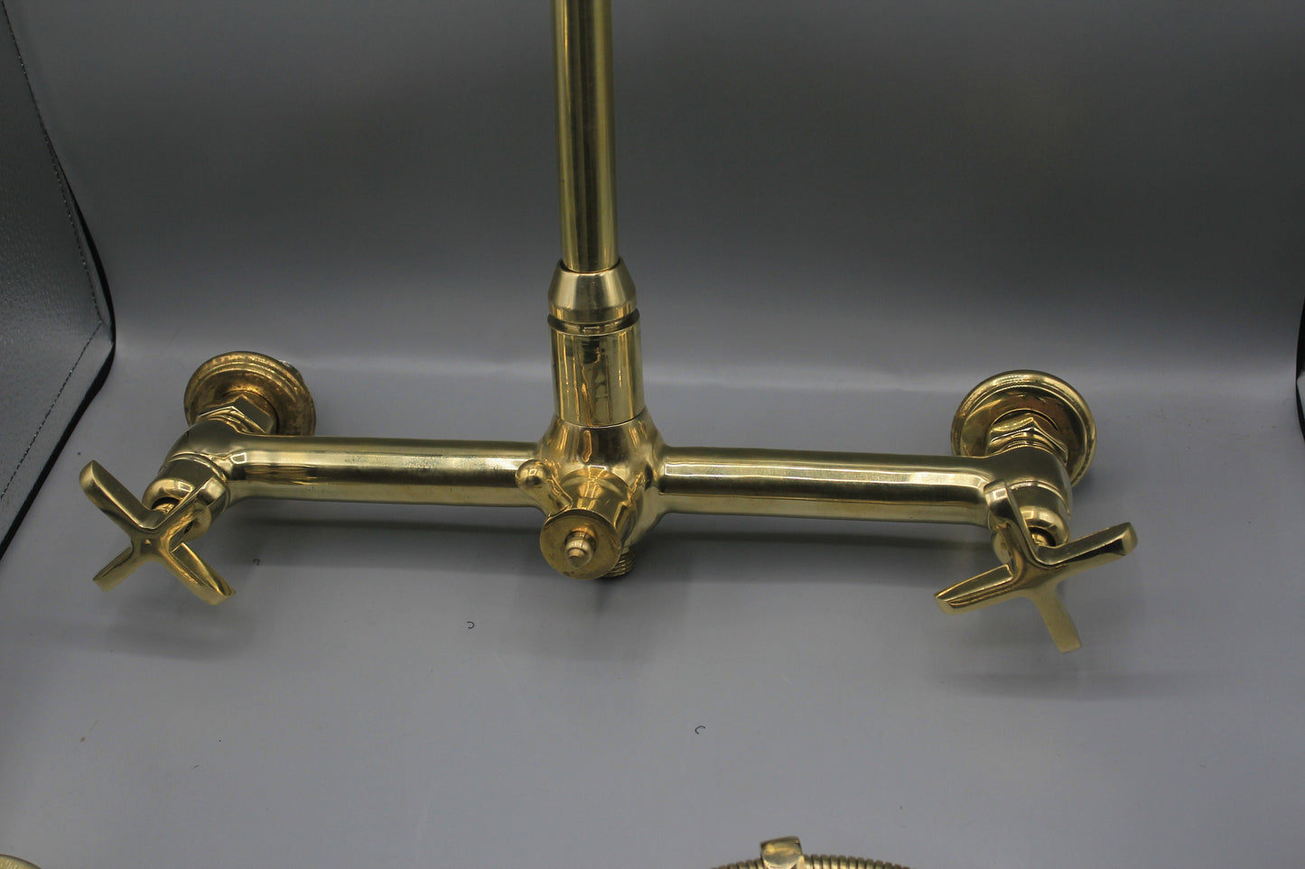 12 inch spread brass faucet with sprayer