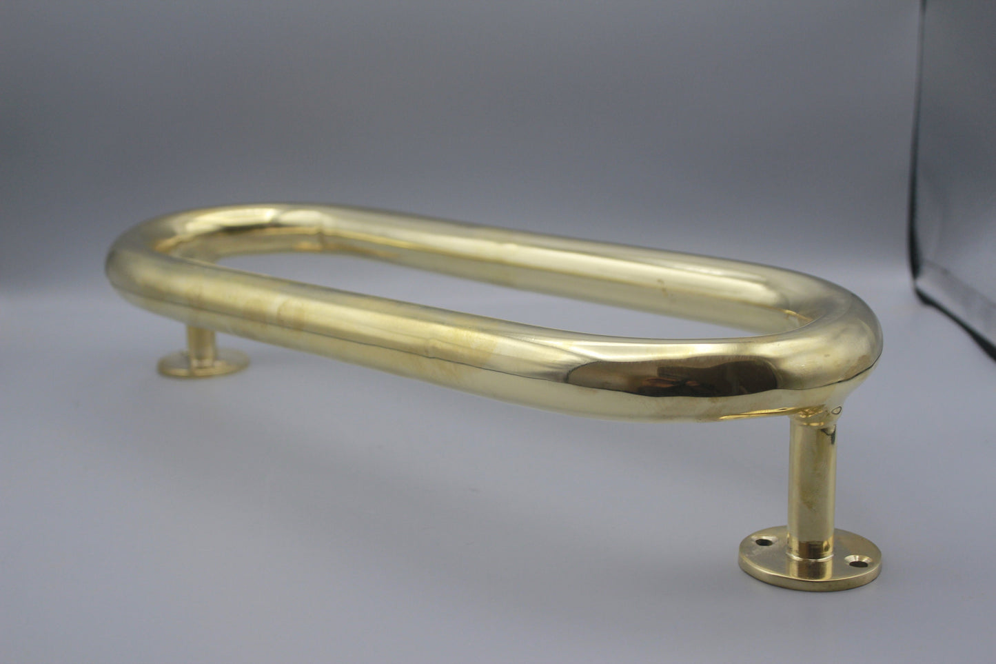 Unlaquered Brass Entry Pull , Double Sided Brass Pull