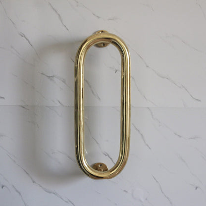 Unlaquered Brass Entry Pull , Double Sided Brass Pull