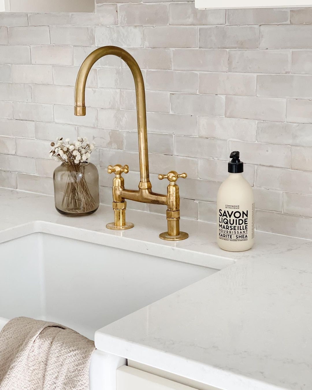 Exquisite Unlacquered Brass Faucet Pack - Bridge Faucet with Sprayer & Pot Filler